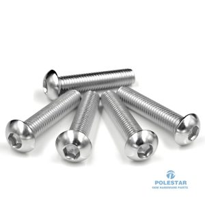 Button Head Hex Drive Screws Alloy Steel Stainless Steel Locking Button Screws