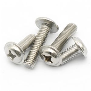 Custom Flanged Rounded Head Screws Alloy Steel Stainless Steel