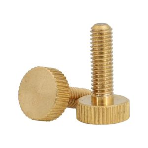 High Precision Brass Thumb Screws Flat Round Head Copper Brass Knurled Thumb Screw