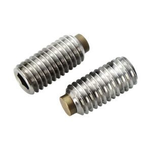 Dog Point Hexagon Socket Brass Tip Set Screws 12.9 Grade Brass Tipped Grub Screw