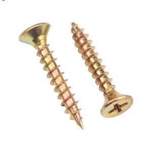 Colored Zinc Wood Screw Flat Countersunk Head Self Drilling Wood Screws