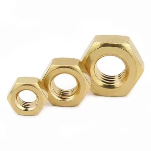 OEM Solid CNC Machined Brass Nuts Precision Threaded Connectors for Plumbing and Electronics