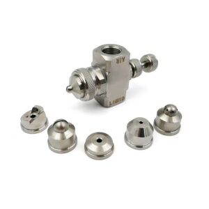 CNC Machining Stainless Steel Atomizing Nozzles Two Fluid Adjustable Air Atomizing Nozzle