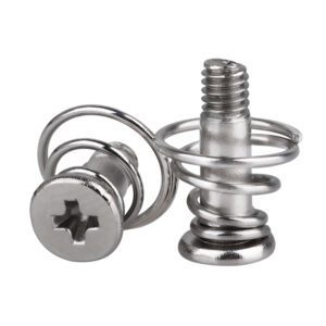 Custom Nickel Plated Spring Screw Reliable Stainless Steel Spring Loaded Heat Sink Screw