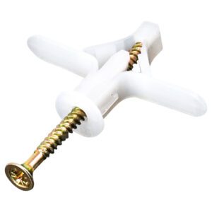 Heavy Duty M4-M12 Nylon Wall Plug Anchor for Concrete and Solid Walls Ribbed Design for Max Grip and Anti-Spin