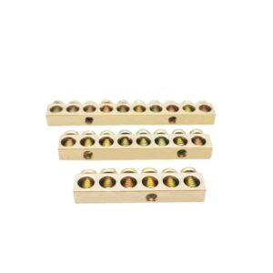 Heavy Duty Panel Ground Bar Premium Solid Tinned Copper Custom Length No Pre-Drilled Holes