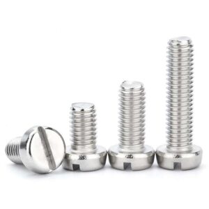 Ultra-Strong Stainless Steel Cheese Head Bolts Slotted Drive Cylindrical Head Machine Screws - obrazek 3