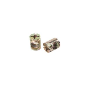 Custom Cross Dowel Nut And Bolt Sleeve M6 Steel Zinc Plated - Image 3