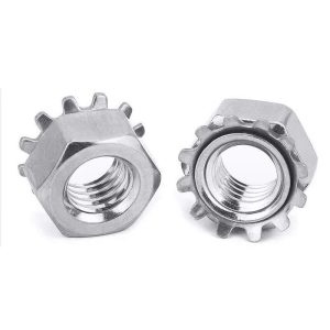 Stainless Steel Hex Keps Nuts with External Tooth Lock Washer Hexagon K Lock Nut