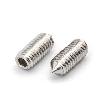 Stainless Steel 304 Hexagon Socket Set Screws with Cone Point Hex Socket Grub Screw