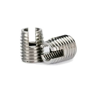 Stainless Steel Slotted Self Tapping Threaded Inserts Inner and Outer Thread Repair Insert