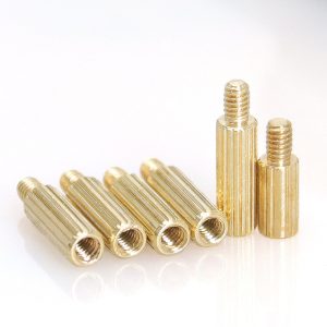 Round Brass Threaded Knurled Standoff Spacers Column Single Head Cylinder Knurled Standoffs - Image 3