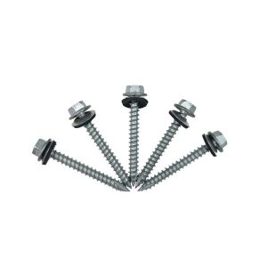 Hex Head Self Drilling Metal Roofing Screws with Washer Sheet Metal Tek Screws – Image 3