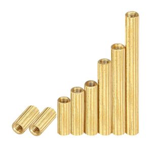 Custom Knurled Threaded Standoff Spacer Female Brass Copper Pillar Round - Image 3