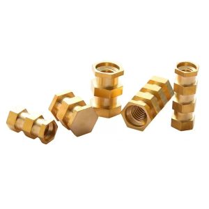Hex Tapped Brass Insert M5 M6 Brass Inserts for Plastic Mouldings