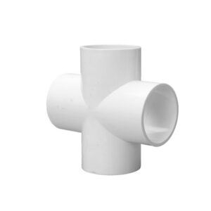 CNC Machining PVC Pipe Connectors Ultimate Equal Cross Tee PVC Pipe Connector 4 Way