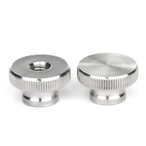 Stainless Steel Flanged Knurled Thumb Nuts Reliable High Head Through/Blind Hole Knurled Thumb Nuts