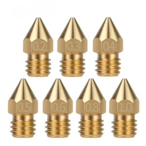 Custom CNC Brass 3D Printer Nozzle High Superior CNC Turning 0.2-1.2mm 3D Printer Extruder Nozzles - Hình ảnh 3