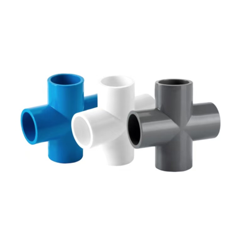 CNC Machining PVC Pipe Connectors Ultimate Equal Cross Tee PVC Pipe ...
