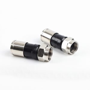 Custom CNC Machining RG6 Coaxial Cable Connector F Type Male Coax Connector For Cable TV