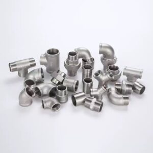 BSP NPT Stainless Steel Pipe Fittings Hex Hose Nipple Female Thread SS304 316L Forged Connector - obrazek 1