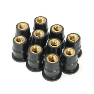 Custom Well Nuts with Button Head Reliable Motorcycle Automobile Windshield Rubber Well Nuts – Image 2