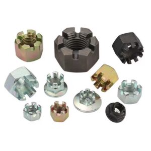 Carbon Steel Grade 8 Castle Nuts with Cotter Pins 5/8-18 Crown Nut Hex with Groove - Afbeelding 4