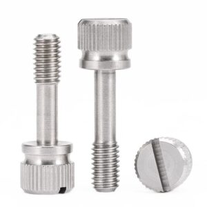 Slotted Hand Screws with Reduced Shank Hand Tighten Slotted Captive Thumb Screw - Hình ảnh 1