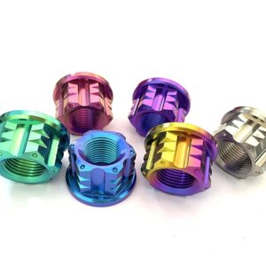 Reliable Gr5 Titanium Alloy Axle Nut Anodized for Retrofit Electric Motorcycle – Bild 2