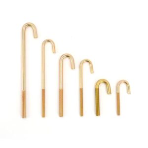 J Type Anchor Bolts 8.8 Grade Carbon Steel Zinc Plated DIN 529 Foundation Anchor Custom Available